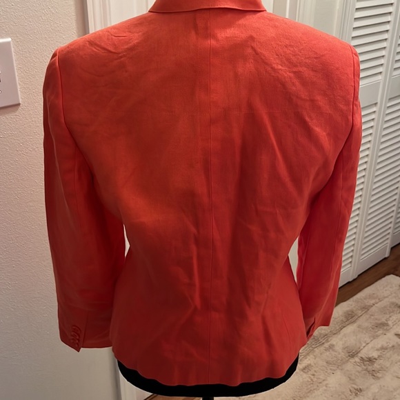 Talbots orange Irish linen jacket - Picture 4 of 6